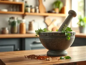 Kolorowy posiłek w stylu Okinawa: miseczki z warzywami, tofu, algami i ryżem na drewnianym stole, lekka, zdrowa kompozycja.